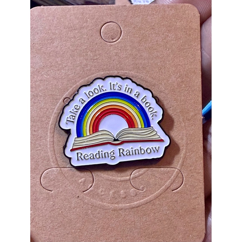 Reading Rainbow Enamel Pin Take A Look It's In A Book Nostalgia Lapel Pin New